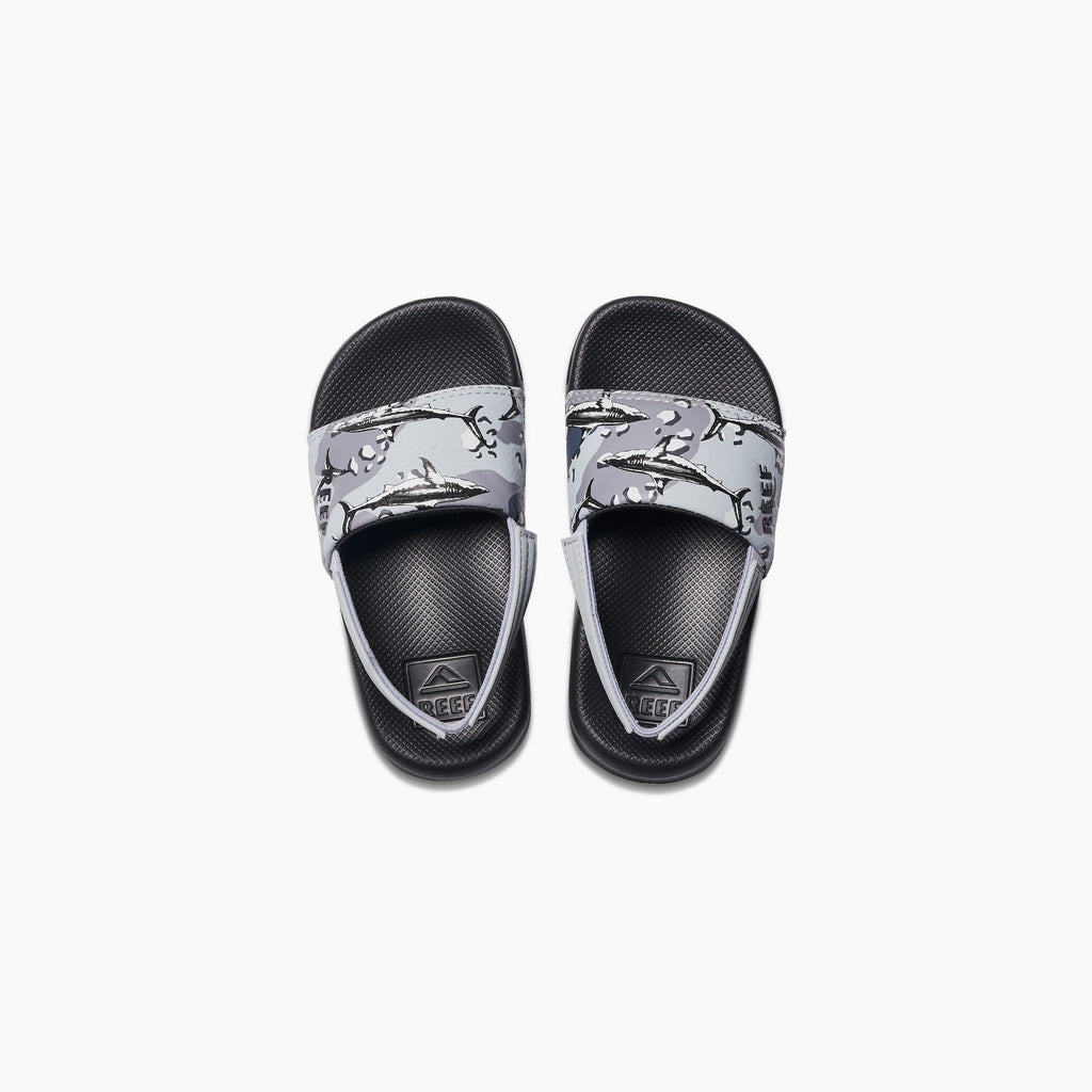 Reef Grey Camo Shark Children's One Slide