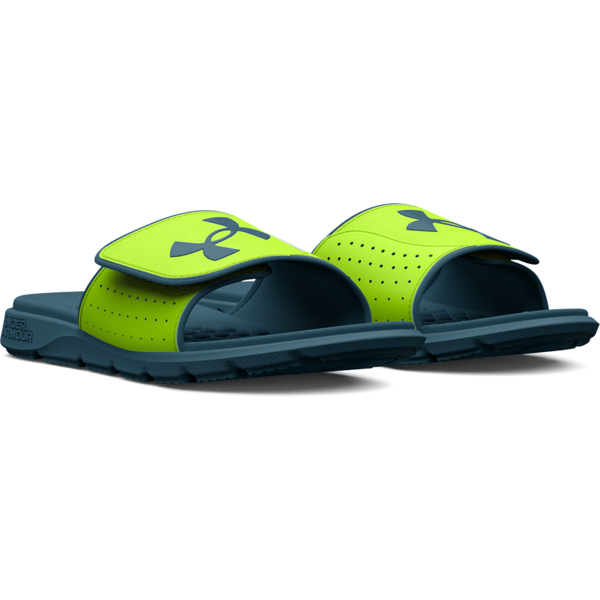 Under Armour Lime Surge Static Blue Ignite 7 Slide Twiggz