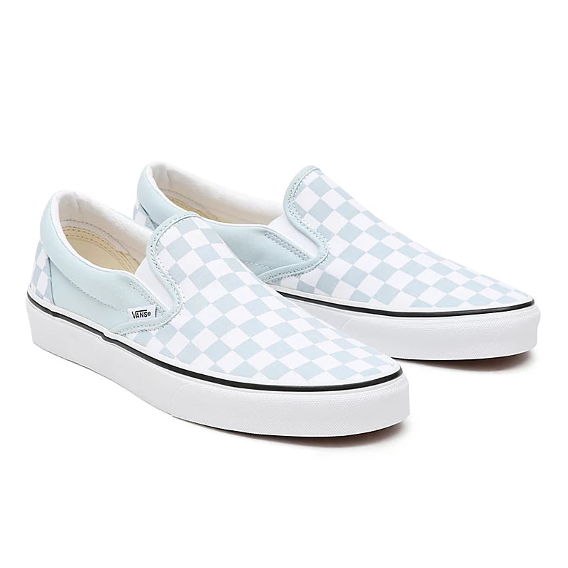 VANS Baby Blue Checkerboard Classic Slip On Youth Shoe Twiggz