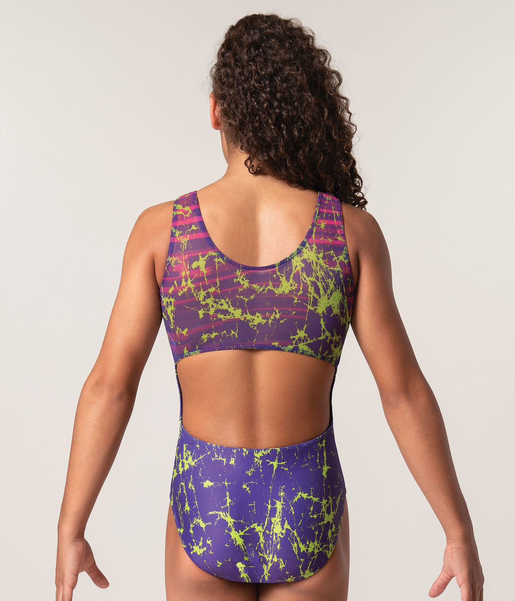 Motionwear Purple and Lime Signature Leotard