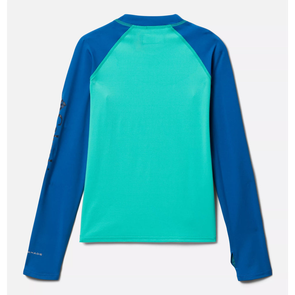 Columbia Electric Turquoise Sandy Shores Long Sleeve Rash Guard