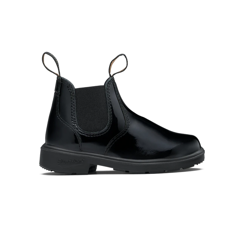 Kids black 2025 patent boots
