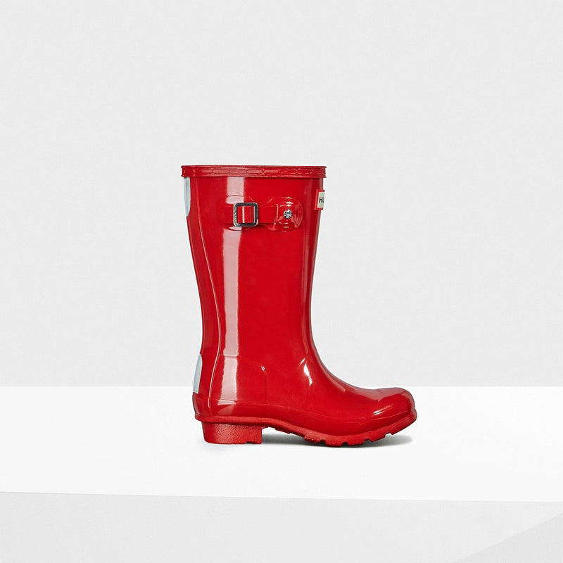 Hunter Military Red Original Kids Gloss Rain Boot – Twiggz