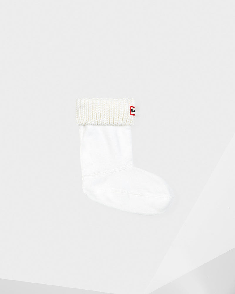Unisex Half-Crew Throwback Sock - Bone/White