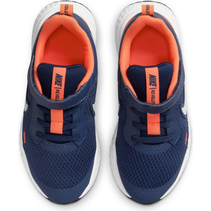 Nike Midnight Navy/Orange Revolution 5 Children’s Sneaker