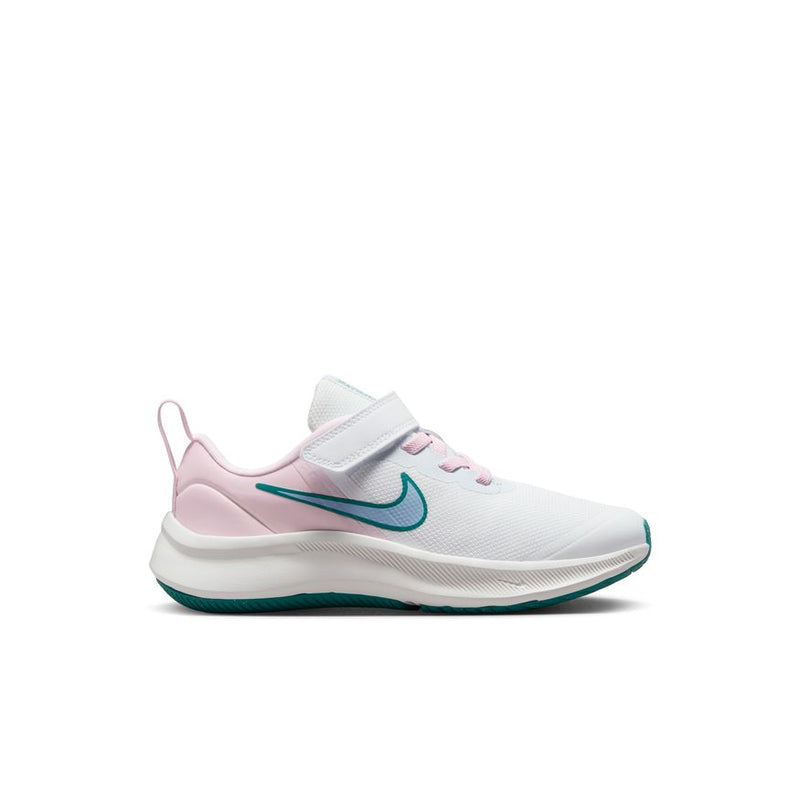 Nike White/Cobalt Bliss/Pearl Runner Twiggz Pink Star A/C 3 Children\'s Sneake –