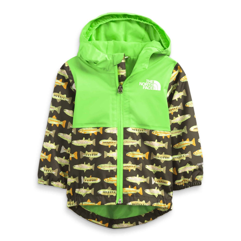 The North Face Zipline Rain Jacket - Infant 3M New Taupe Green Fly Reel Print