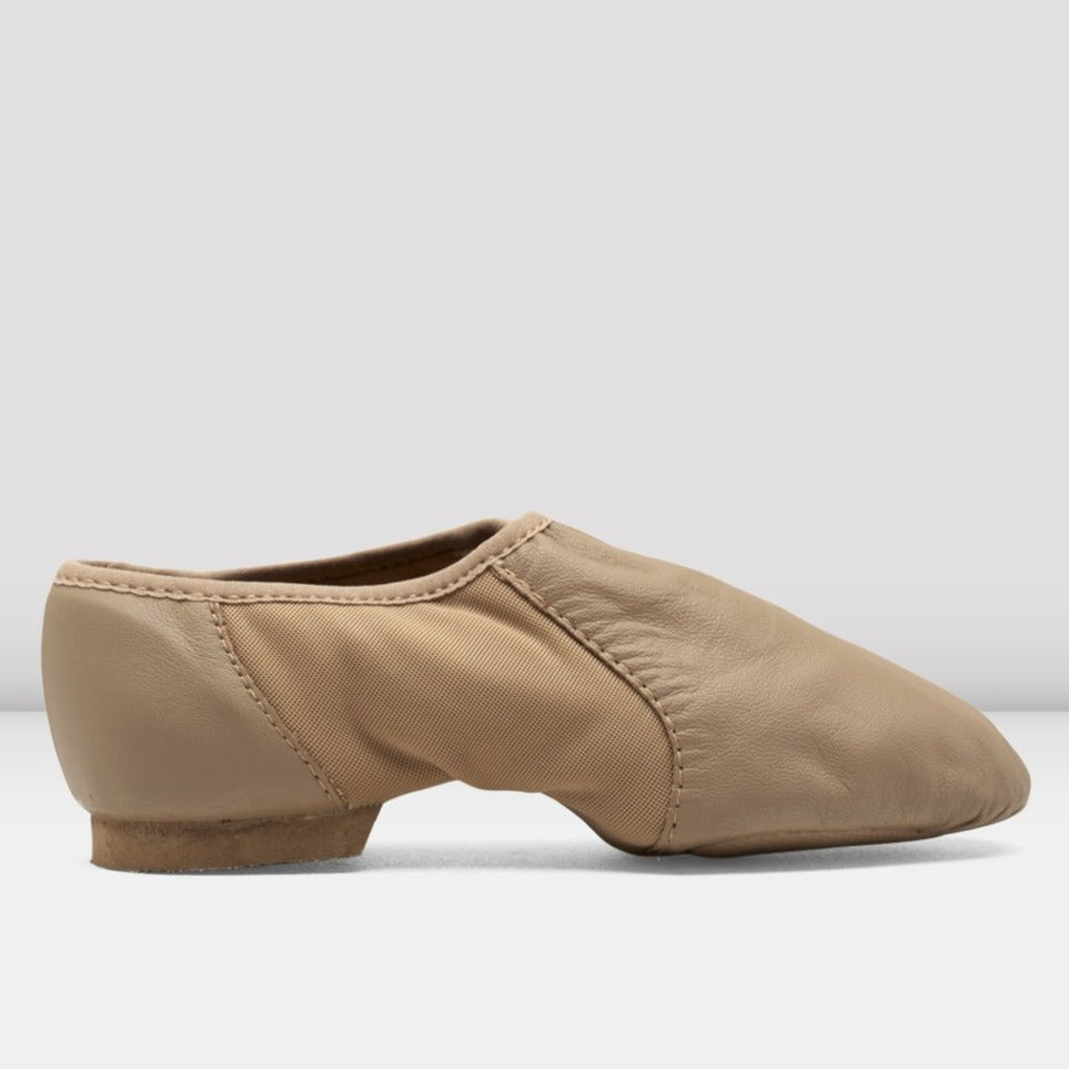 Bloch Girls' Tan Neo-Flex Slip On Leather Jazz Shoe