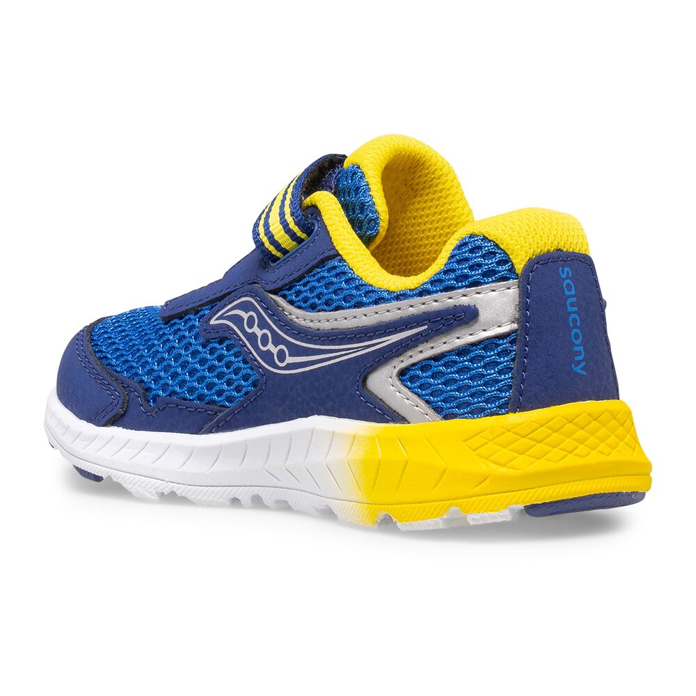 Saucony Blue/Yellow Ride 10 Jr Toddler Sneaker