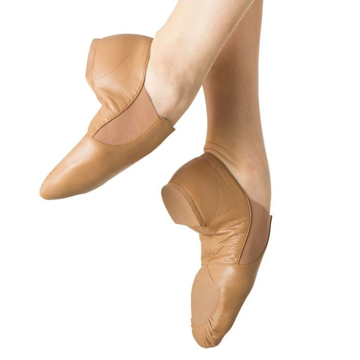 Bloch Elasta Bootie Jazz Shoes Ladies Tan Ladies 6