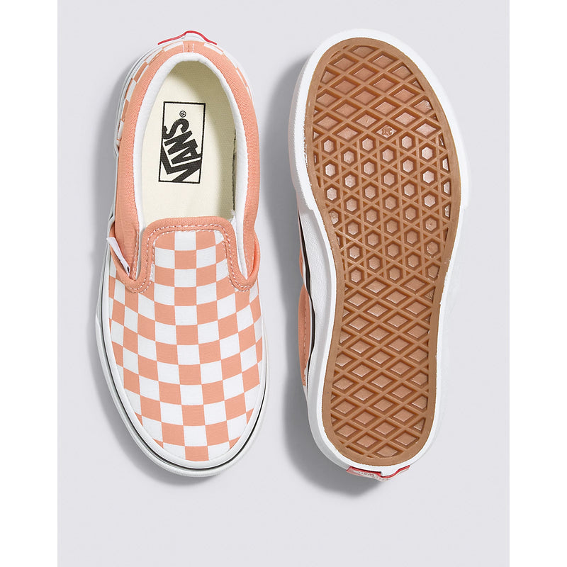 Kids checkered top slip on vans