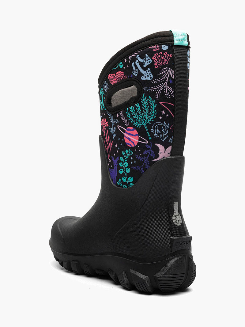 BOGS Black Multi Cosmic Forest Classic Seamless Boots