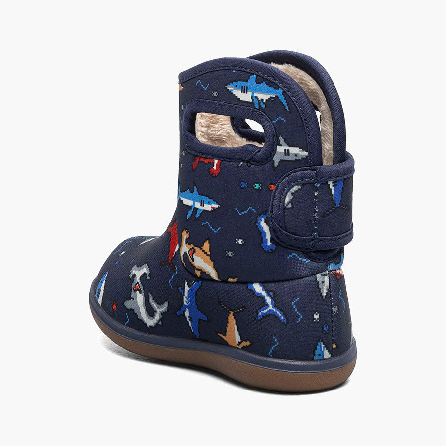 BOGS Navy Pixel Sharks Baby BOGS II