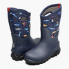 BOGS Navy Pixel Shark Classic Seamless Boots