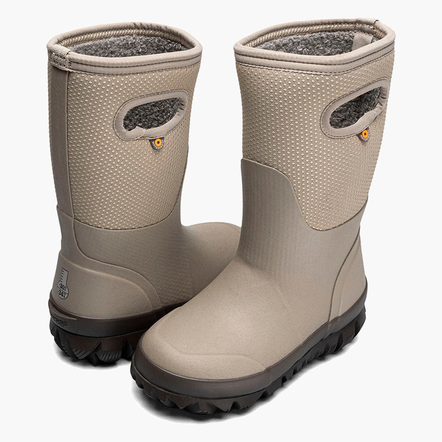 BOGS Taupe Whiteout Dots Winter Boots