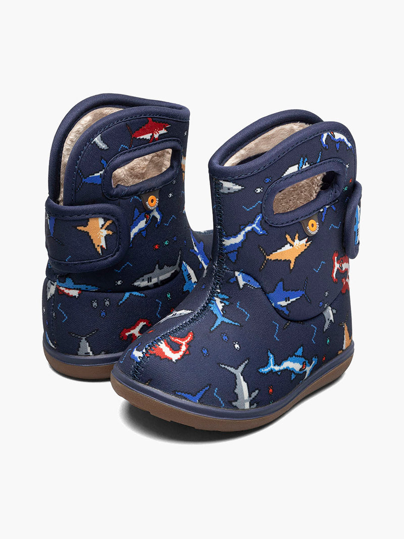 BOGS Navy Pixel Sharks Baby BOGS II