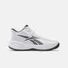 Reebok White/Core Black/Barely Grey Press Youth Sneaker