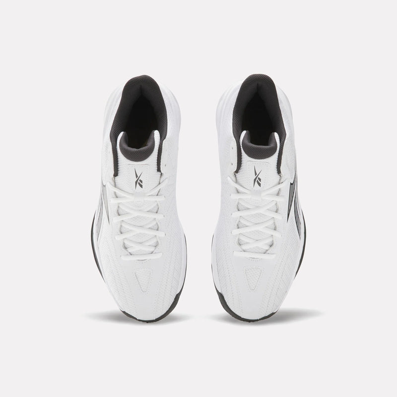 Reebok White/Core Black/Barely Grey Press Youth Sneaker