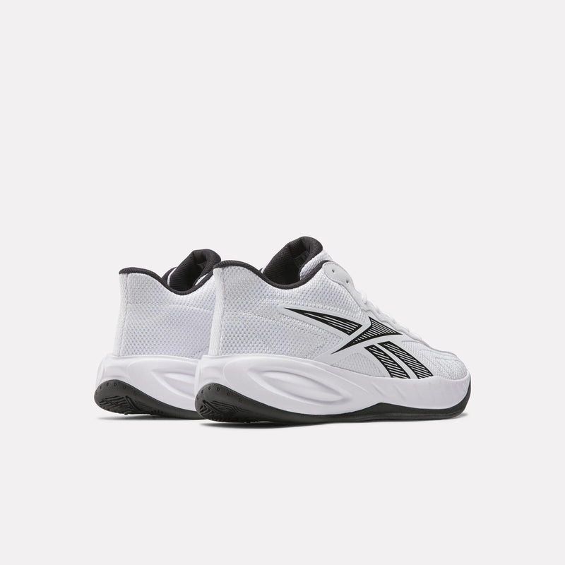 Reebok White/Core Black/Barely Grey Press Youth Sneaker