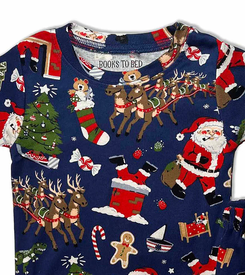 Books To Bed Navy Twas The Night Before Christmas Book and Pajama Set