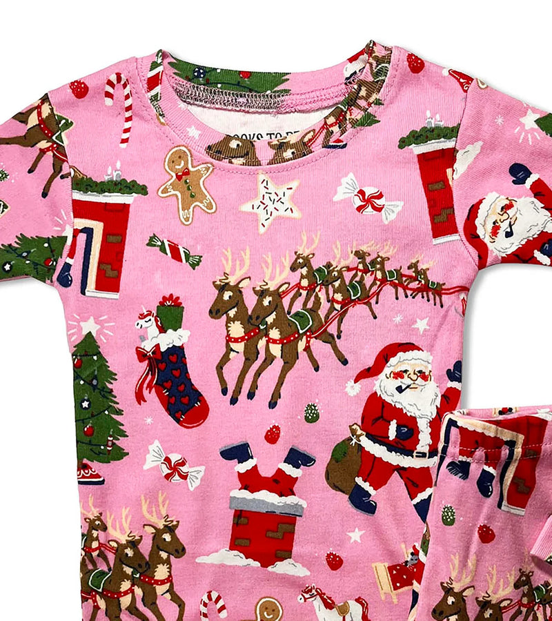 Books To Bed Pink Twas The Night Before Christmas Pajama Set