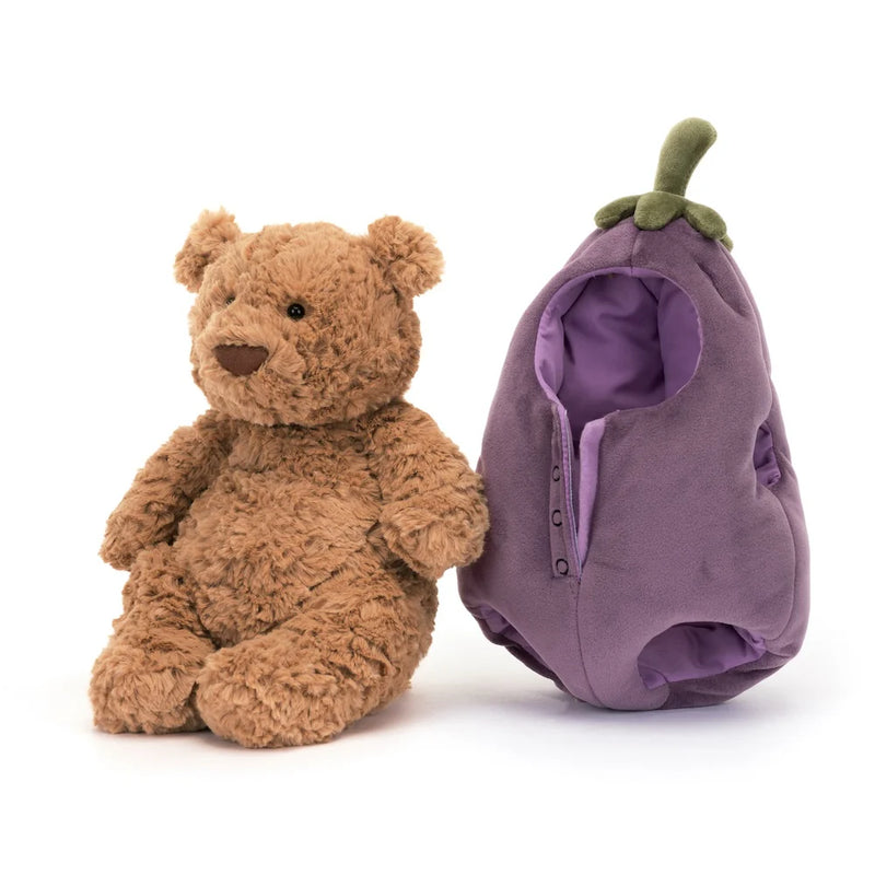 Jellycat Bartholomew Bear - Eggplant