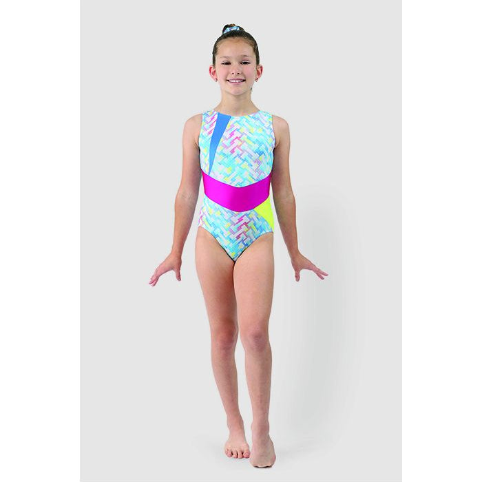 Mondor Dumbbells Printed Tank Leotard