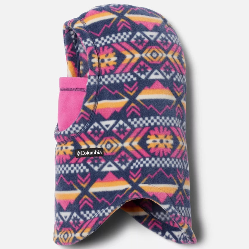 Columbia Sunset Peach Checkered Peaks/Pink Ice Frosty Trail Youth Balaclava
