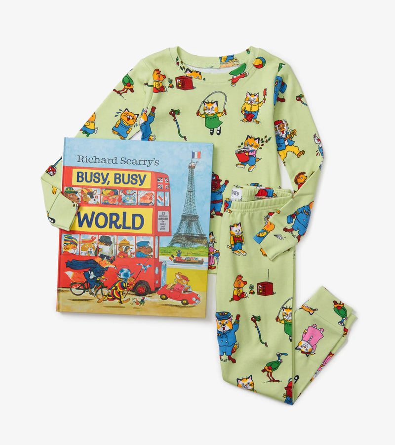 Books To Bed Busy Busy World Book and Pajama Set