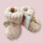 I'm In The Loop Pink Baby Teddy Bear Booties