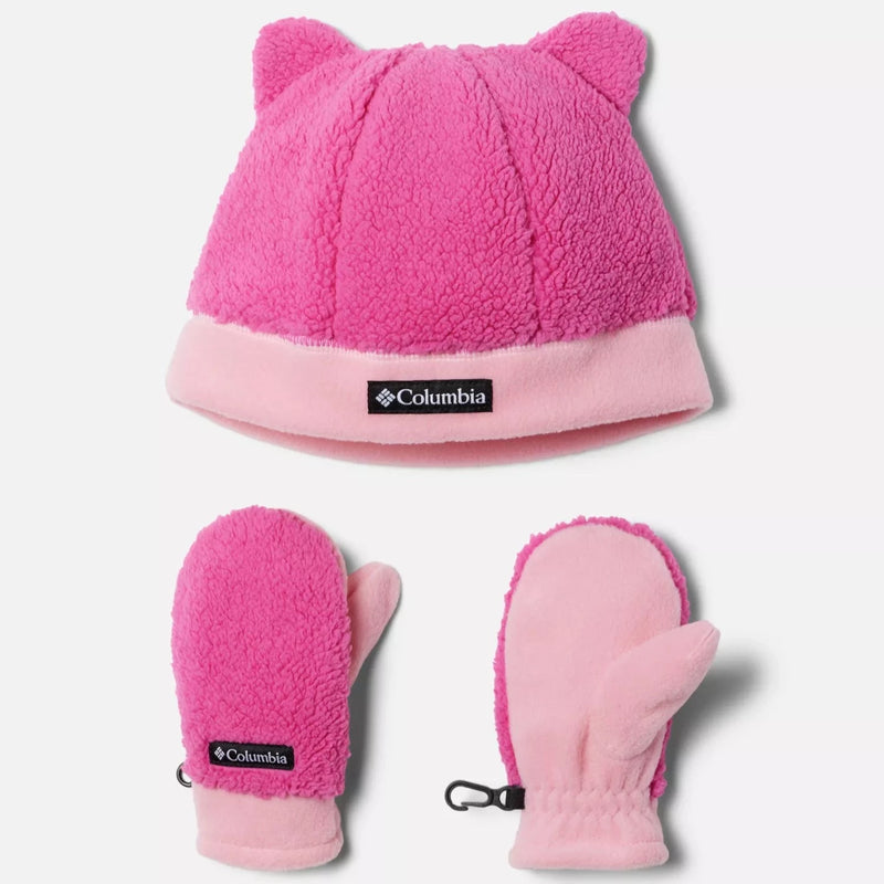 Columbia Pink Ice/Pink Orchid Rugged Ridge Toddler Beanie and Mittens