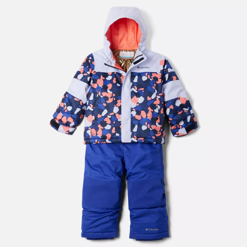 Columbia Collegiate Navy Winterbloom/Clematis Blue Mighty Mogul II Snowsuit