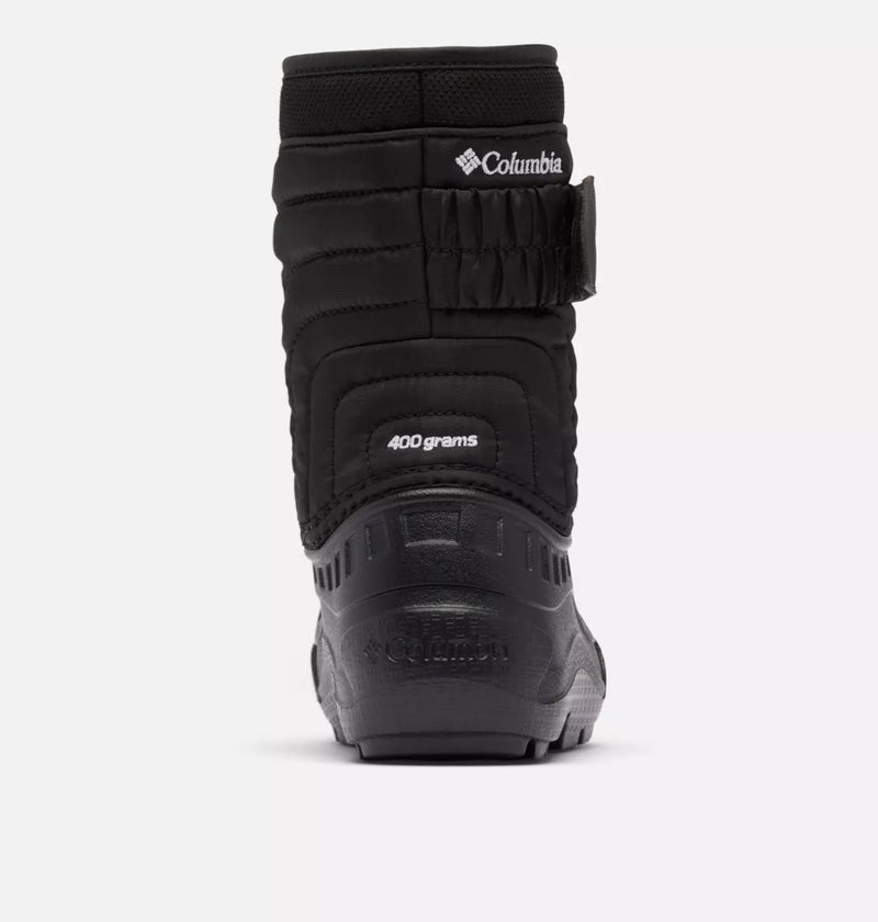 Columbia Black/White Powderbug Snowlite Children’s Winter Boot