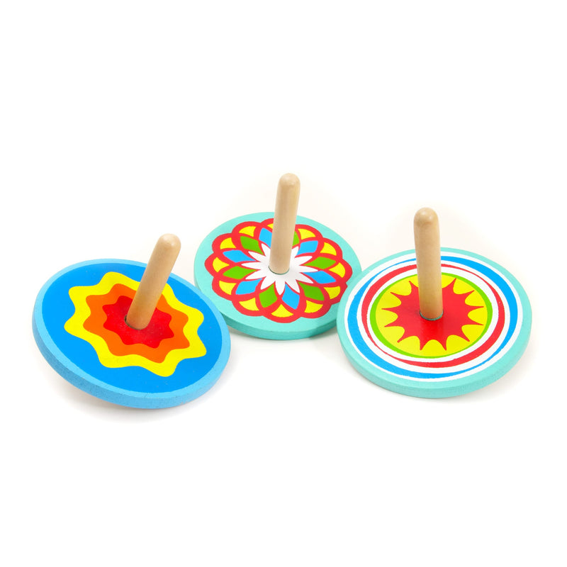 Assorted Wooden Spinning Tops