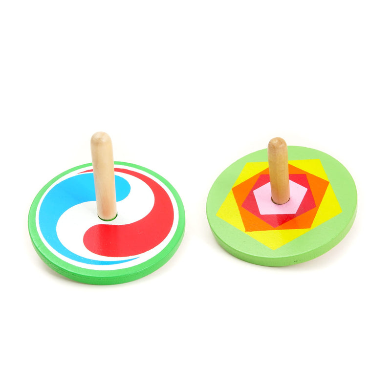 Assorted Wooden Spinning Tops