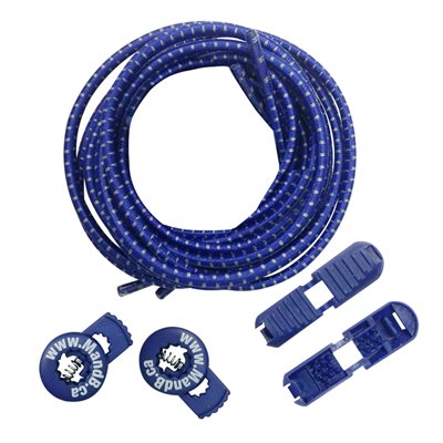 M&B Blue/Grey 48" Elastic Lace Locking System