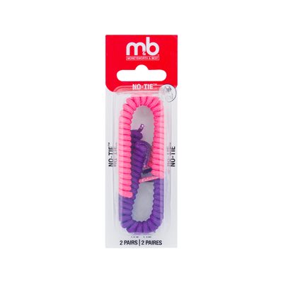 M&B Pink/Purple 38" No Tie Laces