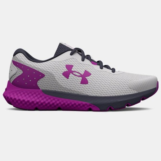 Under Armour Halo Grey/Strobe Charged Rogue 3 Youth Sneaker