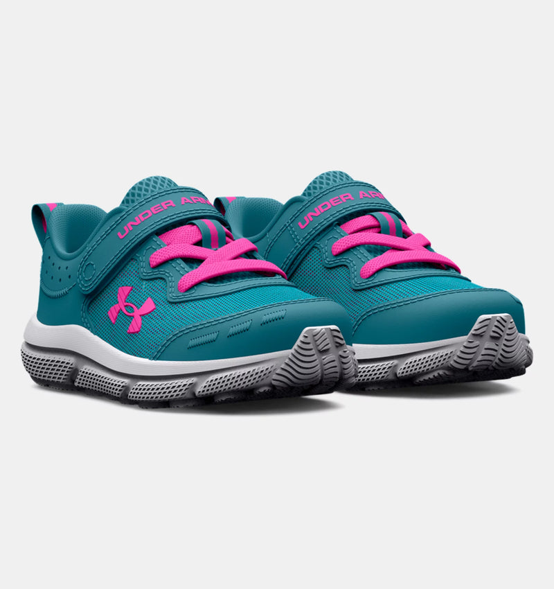Under Armour Glacier Blue/Halo Grey/Rebel Pink Assert 10 A/C Toddler Sneaker
