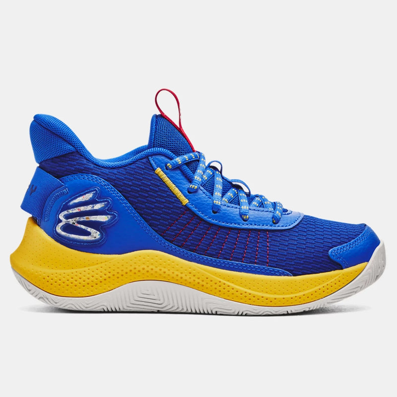 Under Armour Royal/Versa Blue/Taxi Curry 3Z7 Youth Basketball Shoe