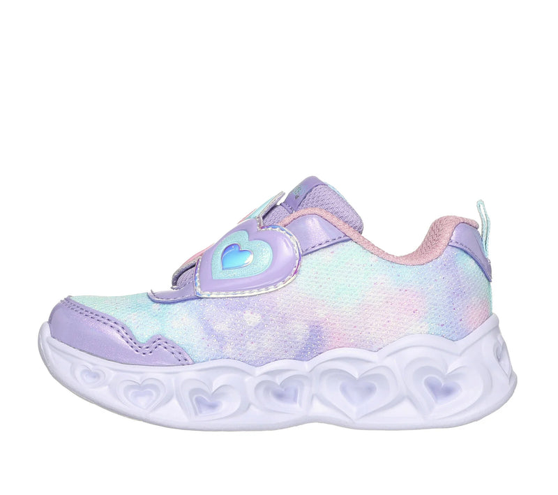 Skechers Lavender Heart Lights Lovin Reflection Toddler Sneaker