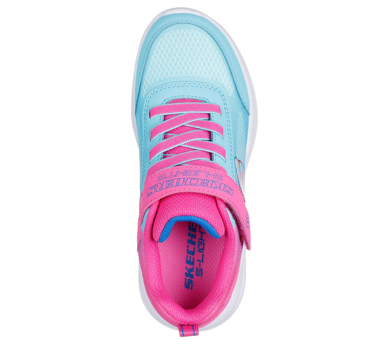 Skechers Turquoise Sola Glow S-Lights Children's Sneaker