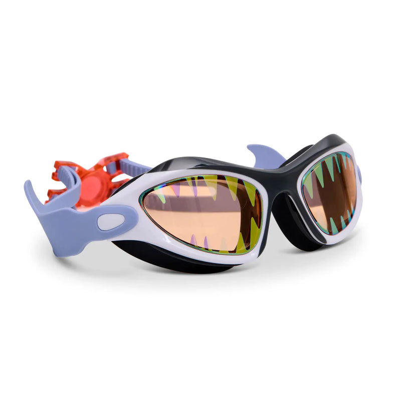 Bling2O Shark Tooth White Megamouth Shark Kids Swim Goggles