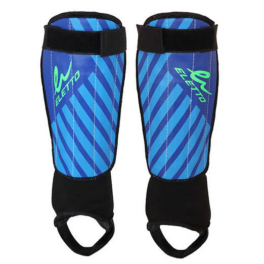Eletto Azure/Royal/Neon Green Victory VI Soft Shell Soccer Shinpads
