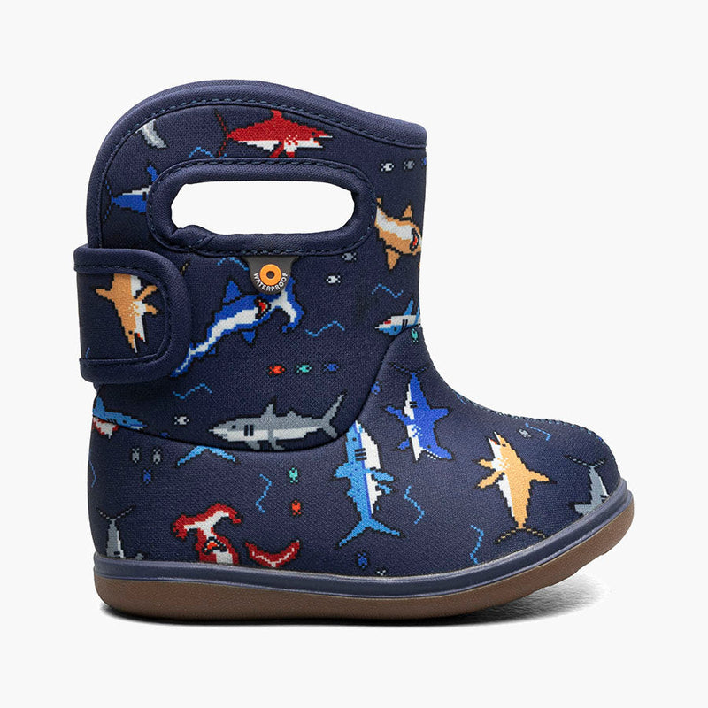 BOGS Navy Pixel Sharks Baby BOGS II