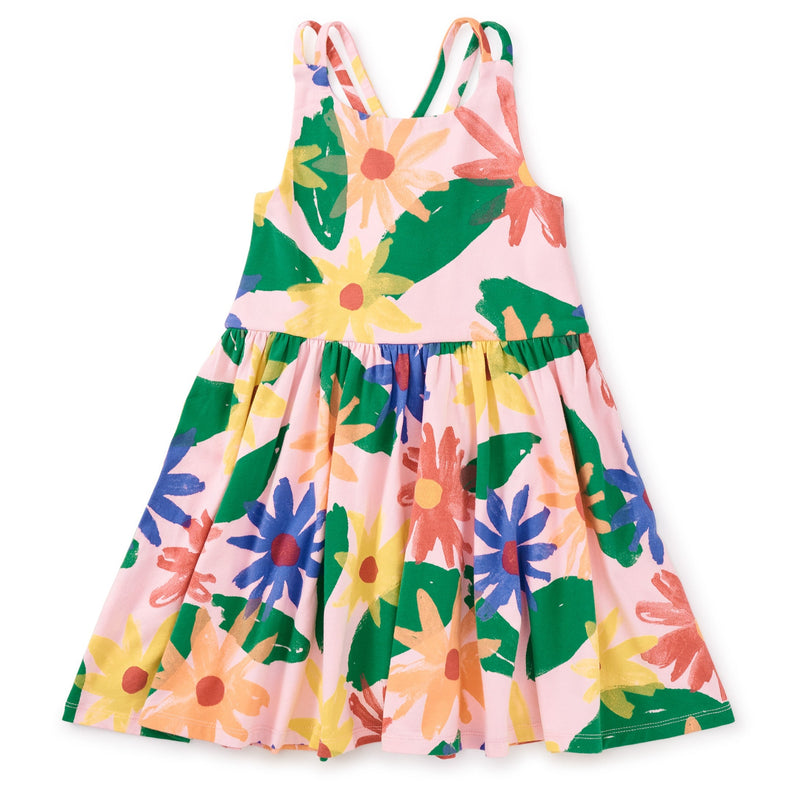 Tea Collection Mexican Sunflowers Strappy Back Skirted Dress
