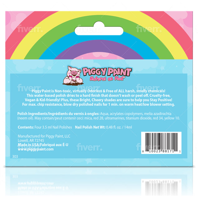 Piggy Paint Rainbow Nail Polish Set