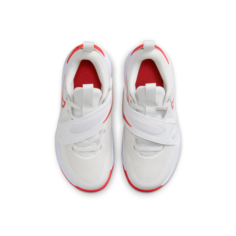 Nike Summit White/Track Red Team Hustle D 11 Children's Sneaker