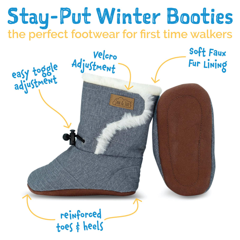 Jan & Jul Black Stay-Put Winter Booties