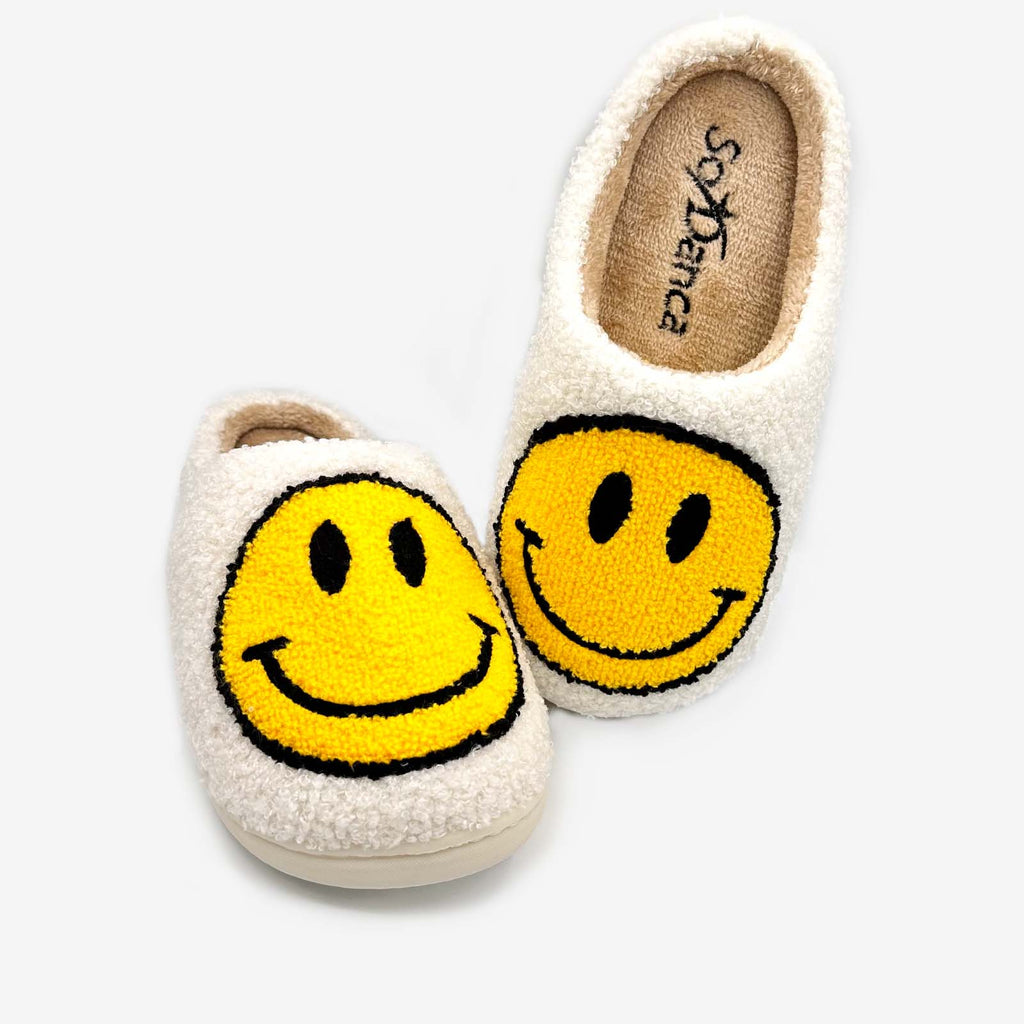 So Danca Ladies Yellow Smile Face Slippers